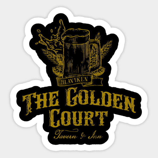 The Golden Court Sticker by MindsparkCreative